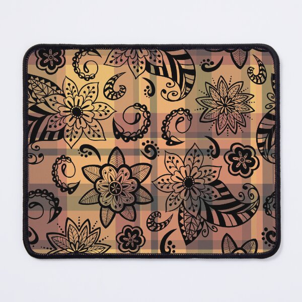 Item preview, Elegant Decorative Plaid Paisleys and Flowers Seamless Pattern designed and sold by OrangeMG.