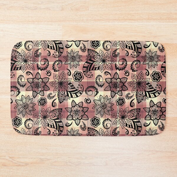 Item preview, Elegant Decorative Plaid Paisleys and Flowers Seamless Pattern designed and sold by OrangeMG.