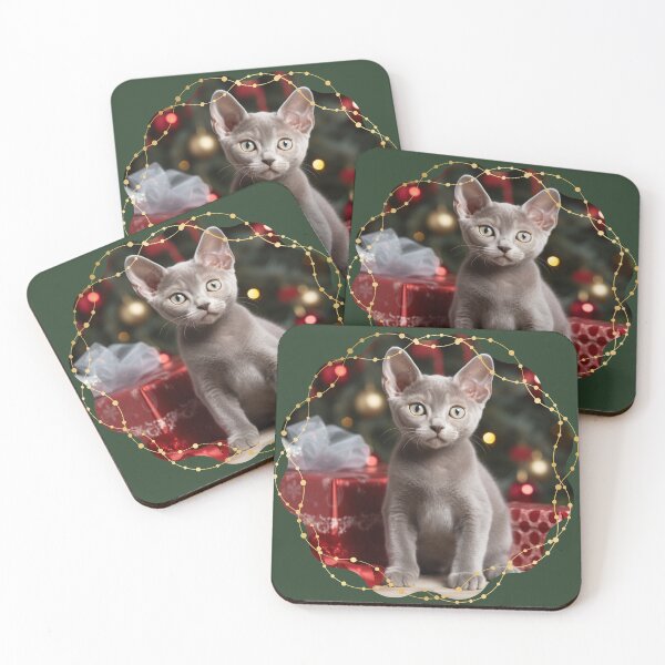 Item preview, Christmas blue devon rex cat designed and sold by ME-World.