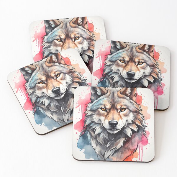 Item preview, Watercolor wolf designed and sold by RAILGUNWII.