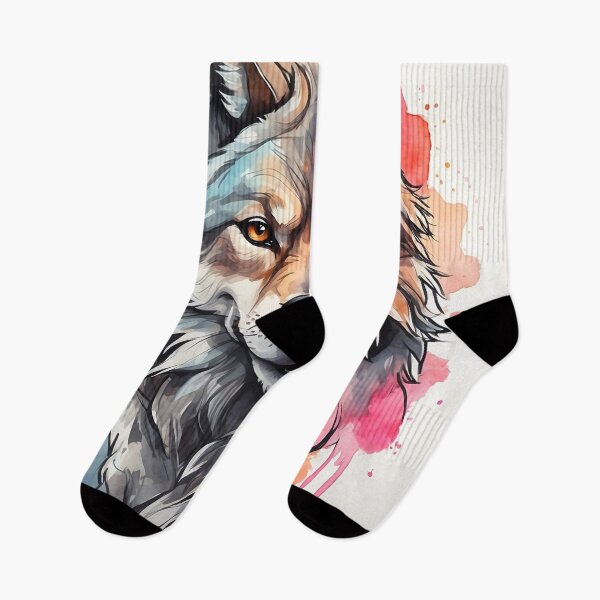 Item preview, Watercolor wolf designed and sold by RAILGUNWII.