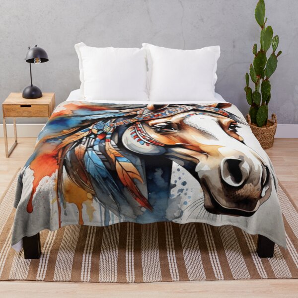 Item preview, Horse tribal watercolor designed and sold by shokA Design.