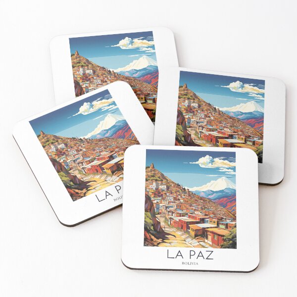 Item preview, A Pop Art Travel Print of La Paz - Bolivia  designed and sold by StudioRedKoala.
