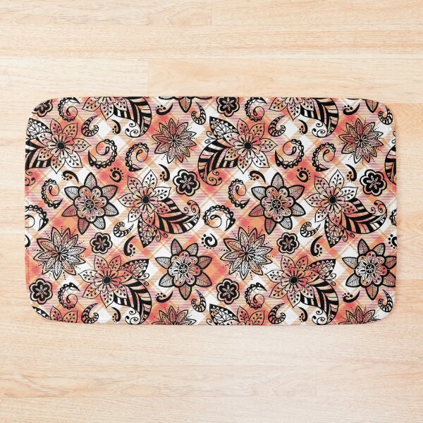 Item preview, Elegant Decorative Plaid Paisleys and Flowers Seamless Pattern designed and sold by OrangeMG.
