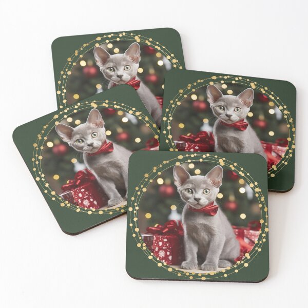 Item preview, Christmas blue devon rex cat designed and sold by ME-World.
