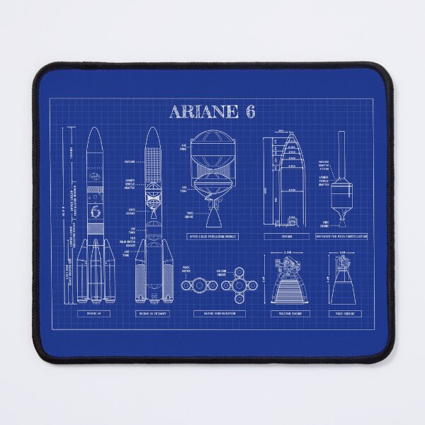 Item preview, Ariane 6  (Blueprint - English) Vertical Version designed and sold by BGALAXY.