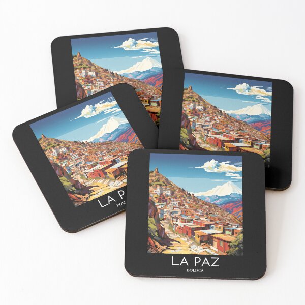 Item preview, A Pop Art Travel Print of La Paz - Bolivia  designed and sold by StudioRedKoala.