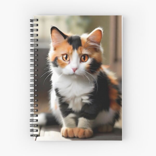 Item preview, Calico cat  black around eyes orange  nuzzle white paws designed and sold by RAILGUNWII.