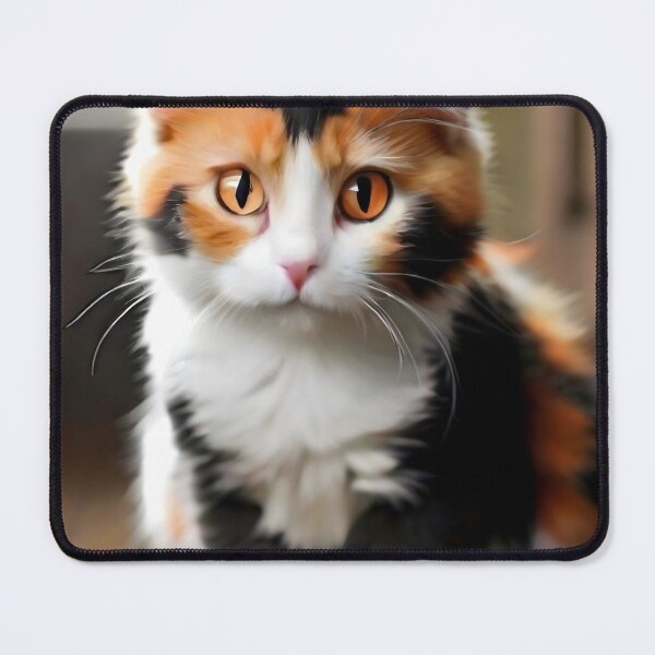 Item preview, Calico cat  black around eyes orange  nuzzle white paws designed and sold by RAILGUNWII.