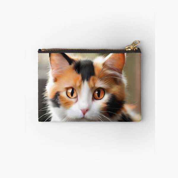 Item preview, Calico cat  black around eyes orange  nuzzle white paws designed and sold by RAILGUNWII.