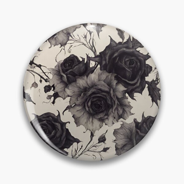 Item preview, Dark Gray Gothic Roses Pattern designed and sold by N0VEEN.