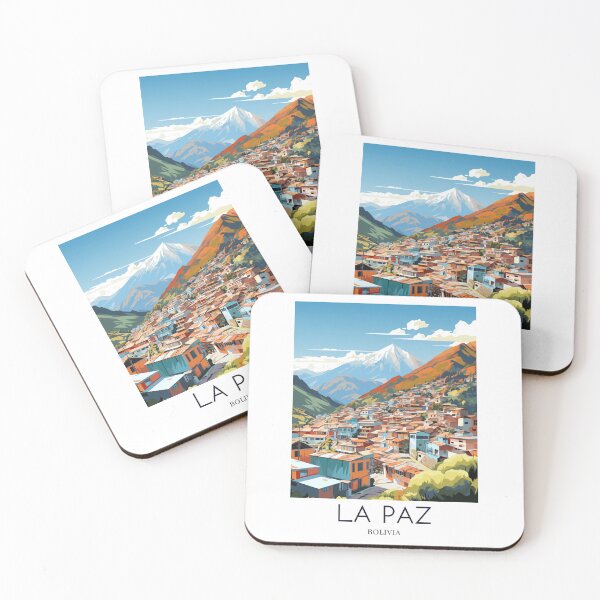 Item preview, A Pop Art Travel Print of La Paz - Bolivia  designed and sold by StudioRedKoala.