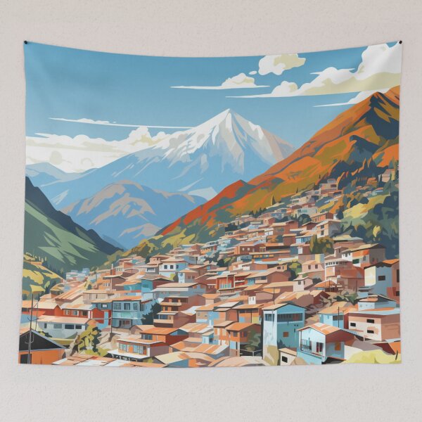 Item preview, A Pop Art Travel Print of La Paz - Bolivia  designed and sold by StudioRedKoala.