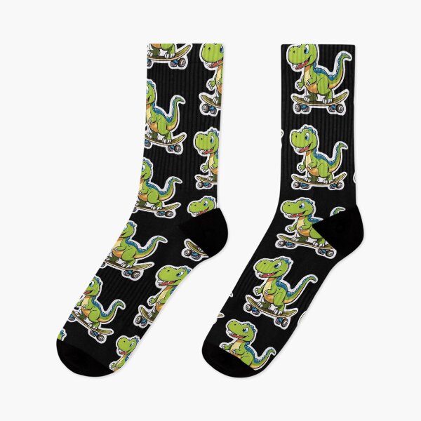 Item preview, Cute skateboarding happy dinosaur designed and sold by EasyPrints337.