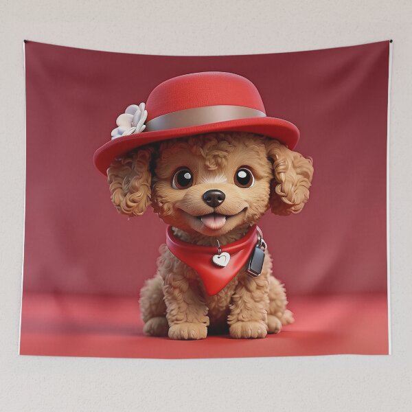 Item preview, Cute smiling cartoon Toy Poodle dog designed and sold by Colorful-Worlds.