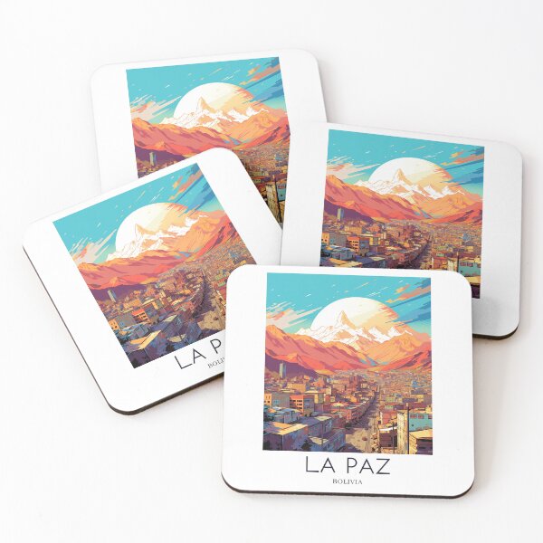 Item preview, A Pop Art Travel Print of La Paz - Bolivia  designed and sold by StudioRedKoala.