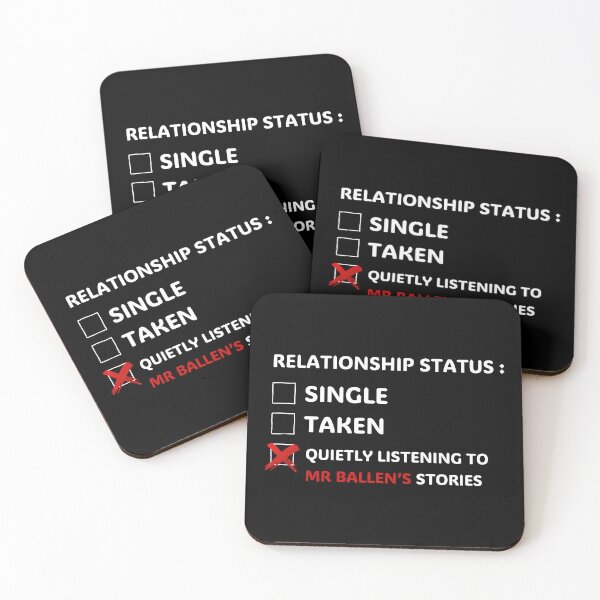 Item preview, Relationship status listening to Mr Ballen stories designed and sold by ChataMaroon.