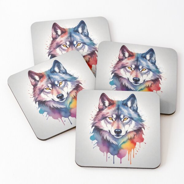 Item preview,  front facing strong colorful wolf logo designed and sold by RAILGUNWII.