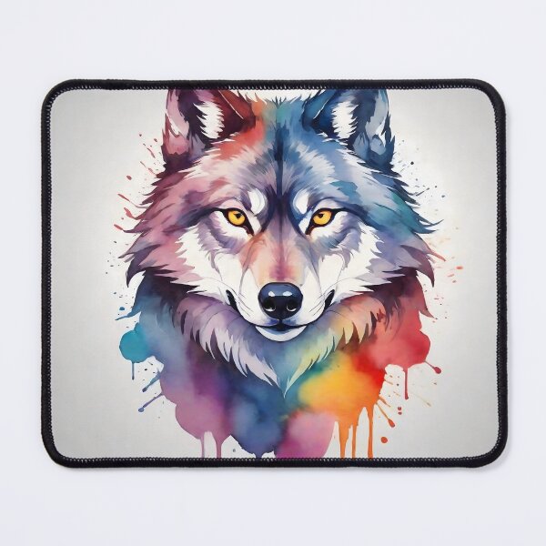 Item preview, front facing strong colorful wolf logo designed and sold by RAILGUNWII.