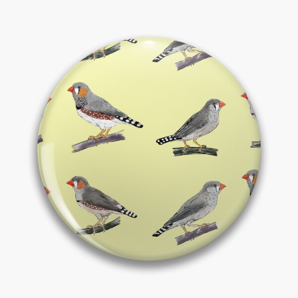 Item preview, Australian and Timor zebra finch pairs duckling yellow background designed and sold by yaoyao-friends.