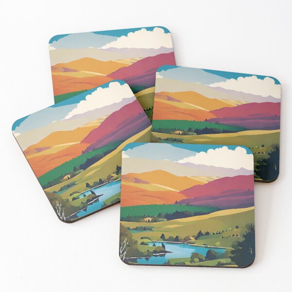 Item preview, Scotland Glen and Loch Vintage Retro Travel Poster designed and sold by KGalbraith.