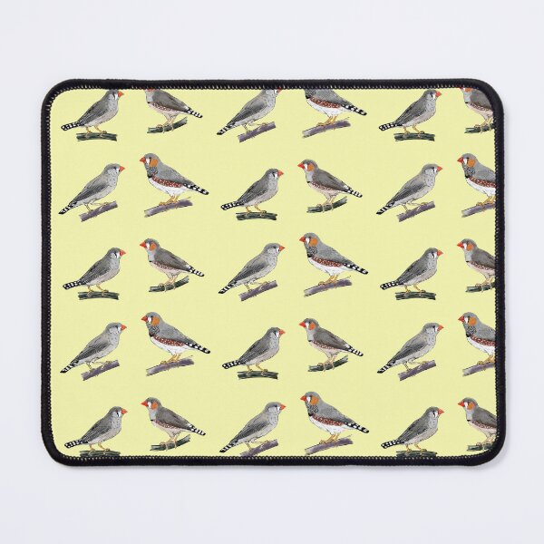Item preview, Australian and Timor zebra finch pairs duckling yellow background designed and sold by yaoyao-friends.