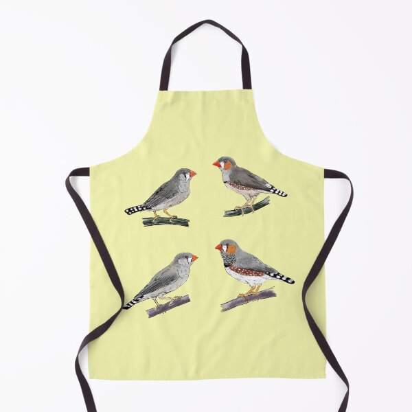 Item preview, Australian and Timor zebra finch pairs duckling yellow background designed and sold by yaoyao-friends.
