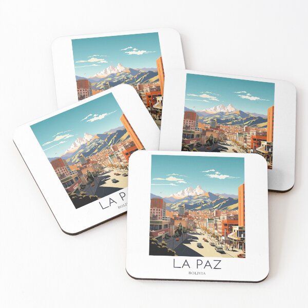 Item preview, A Pop Art Travel Print of La Paz - Bolivia  designed and sold by StudioRedKoala.