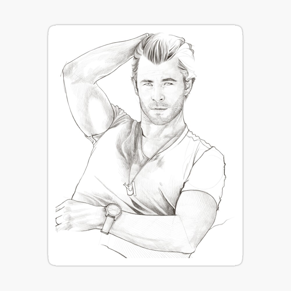 Chris Hemsworth thor Pencil Portrait Sketch A5/A4/A3 Print - Etsy