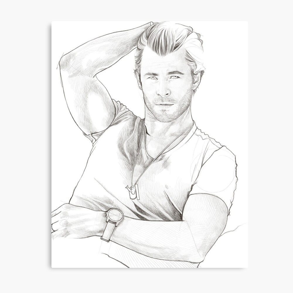 ArtStation - Coloured pencil drawing of Chris Hemsworth AKA Thor