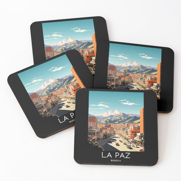 Item preview, A Pop Art Travel Print of La Paz - Bolivia  designed and sold by StudioRedKoala.