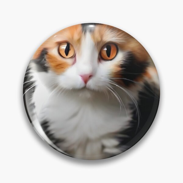 Item preview, Calico cat  black around eyes orange nuzzle white paws designed and sold by RAILGUNWII.