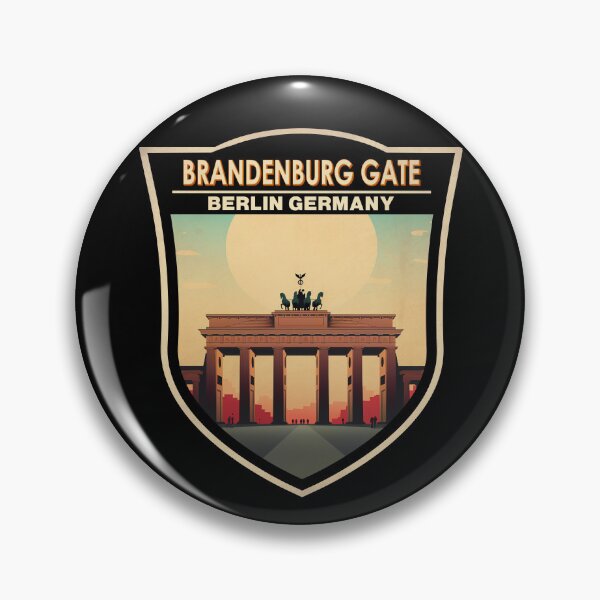 Item preview, Brandenburg Gate Germany Travel Art Badge designed and sold by KrisSidDesigns.