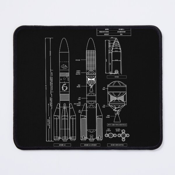 Item preview, Ariane 6  (White Stencil-No Background-English) Vertical Version designed and sold by BGALAXY.
