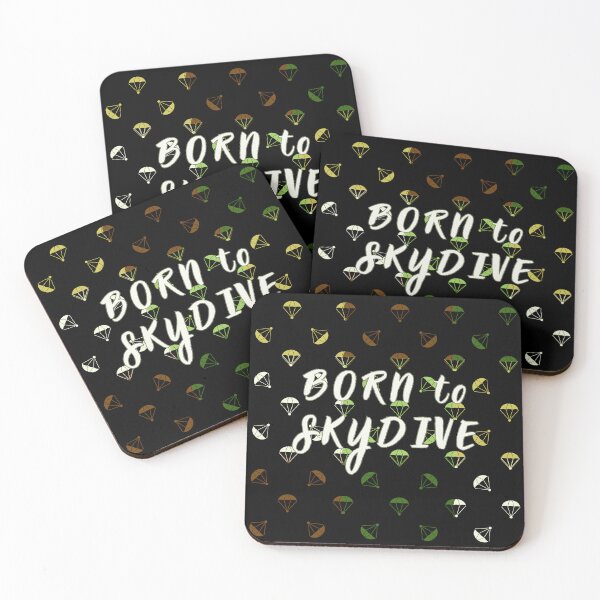Item preview, Born to Skydive, parachutist, paratrooper in shades of green, Essential T-shirt designed and sold by MAGness.