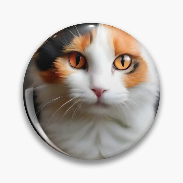 Item preview, Calico cat  black around eyes orange nuzzle white paws designed and sold by RAILGUNWII.