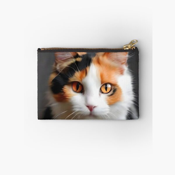 Item preview, Calico cat  black around eyes orange nuzzle white paws designed and sold by RAILGUNWII.