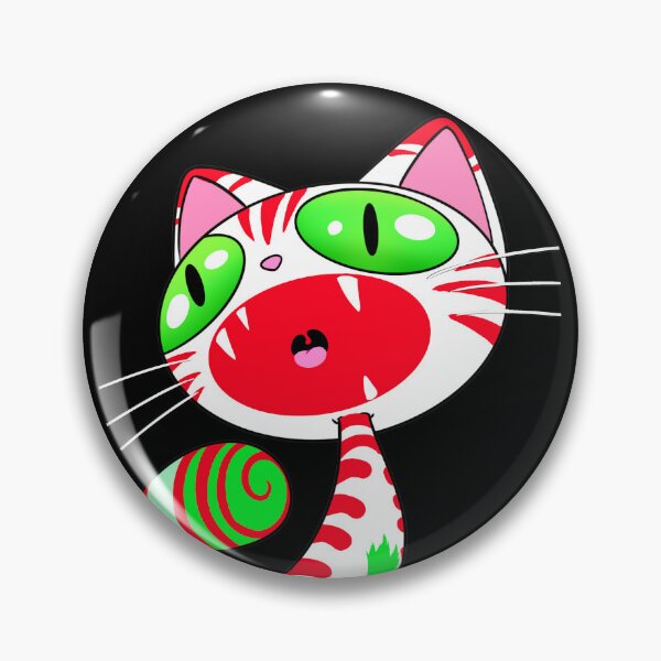 Item preview, Candy Cane holiday cat designed and sold by Holly Pierson.