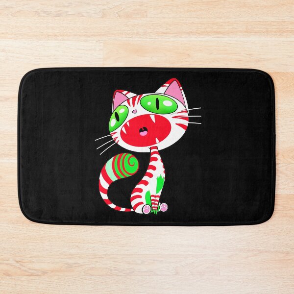 Item preview, Candy Cane holiday cat designed and sold by Holly Pierson.