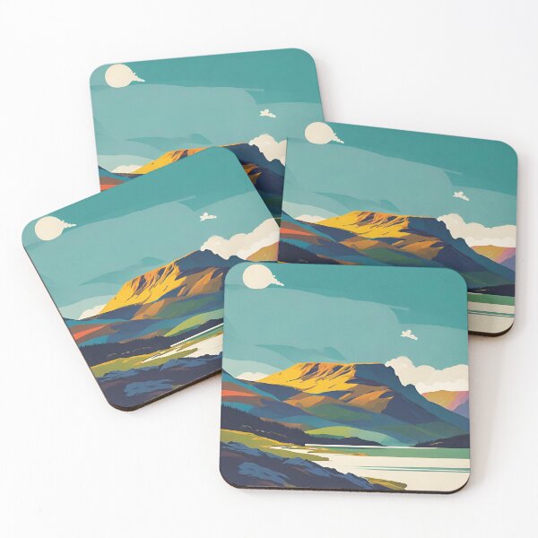 Item preview, Scotland Munro Mountain Vintage Retro Travel Poster designed and sold by KGalbraith.