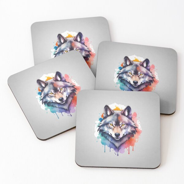 Item preview, high quality wolf watercolor designed and sold by RAILGUNWII.