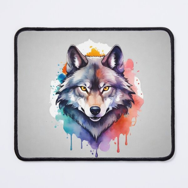 Item preview, high quality wolf watercolor designed and sold by RAILGUNWII.