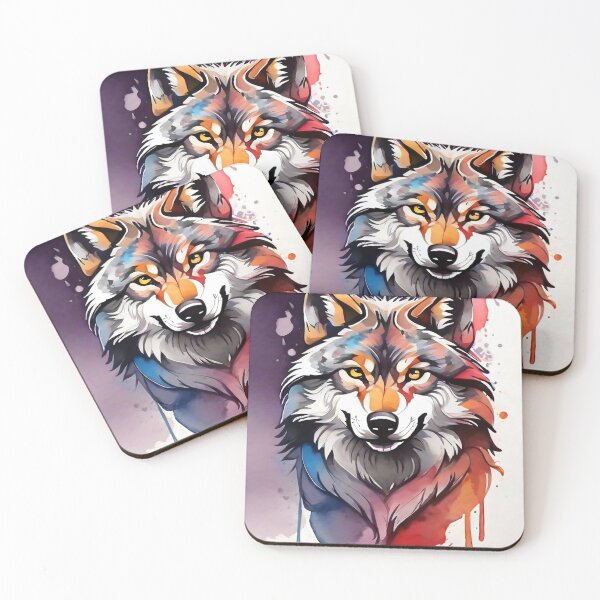 Item preview, high quality wolf watercolor designed and sold by RAILGUNWII.
