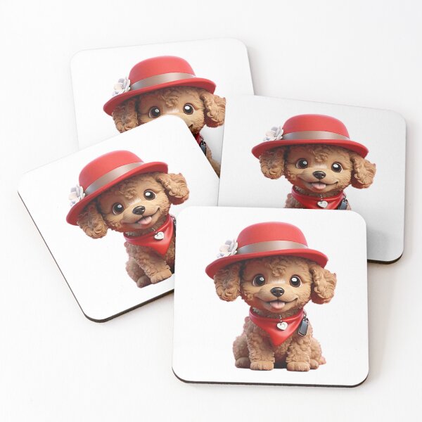 Item preview, Cute smiling cartoon Toy Poodle dog v2 designed and sold by Colorful-Worlds.