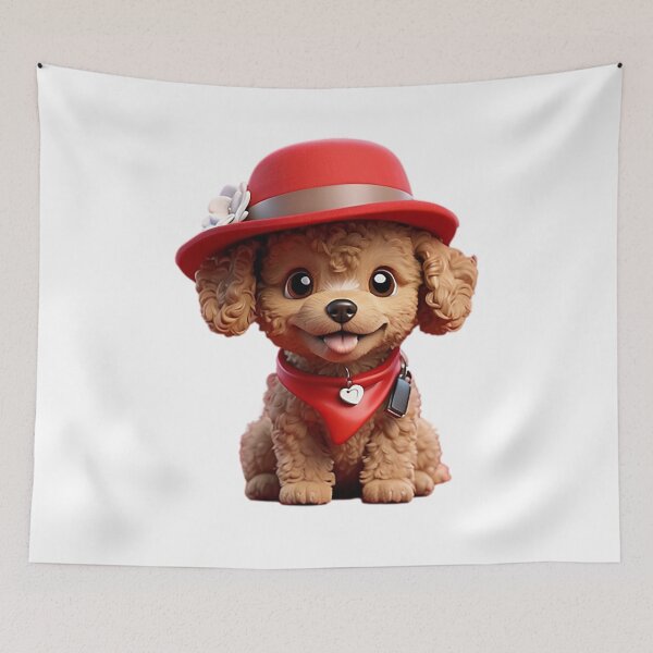 Item preview, Cute smiling cartoon Toy Poodle dog v2 designed and sold by Colorful-Worlds.