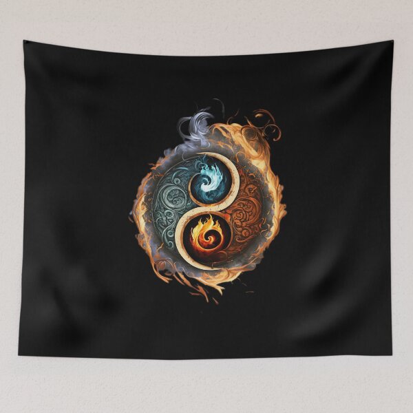 Item preview, Fire and water: the dancing harmony of yin and yang designed and sold by EternalDelight1.
