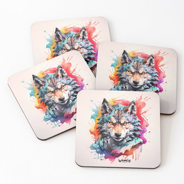 Item preview, high quality wolf watercolor designed and sold by RAILGUNWII.