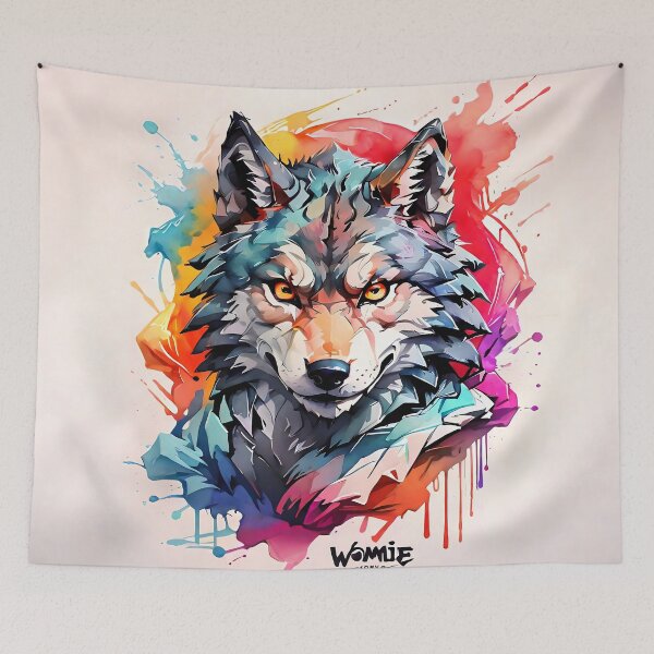 Item preview, high quality wolf watercolor designed and sold by RAILGUNWII.