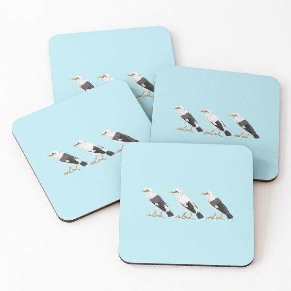 Item preview, three subspecies of Black-winged myna misty blue designed and sold by yaoyao-friends.