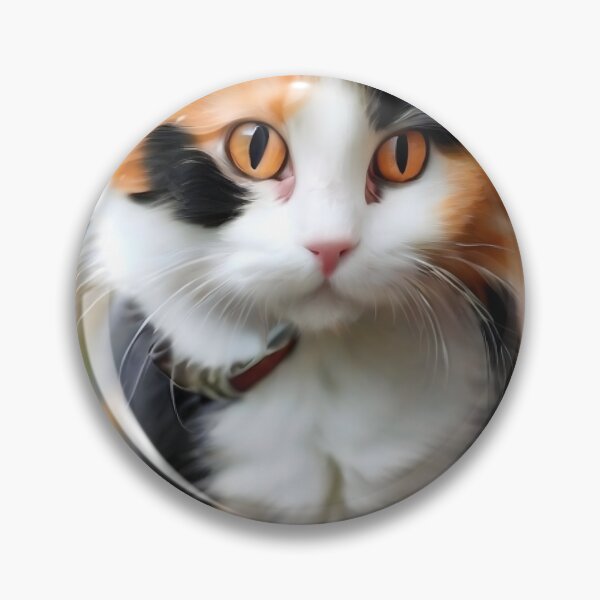 Item preview, Calico cat  black around eyes orange nuzzle white paws designed and sold by RAILGUNWII.